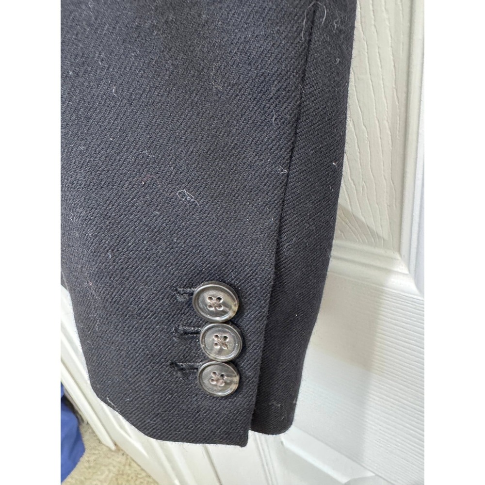 J.Crew Italian Stretch Wool Parke Blazer Women's 10 Black Single-Button Classic - Picture 4 of 11